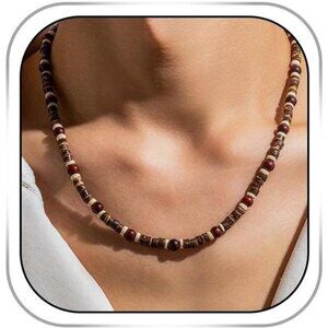 Boho Bead Necklace Surfer Short Necklaces Chain Puka Shell Necklace Trendy